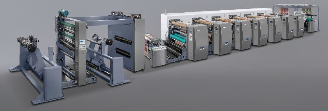 Largura máxima da teia 1450/1650/1850/2250 mm Máquina de impressão flexográfica para impressão de alta velocidade