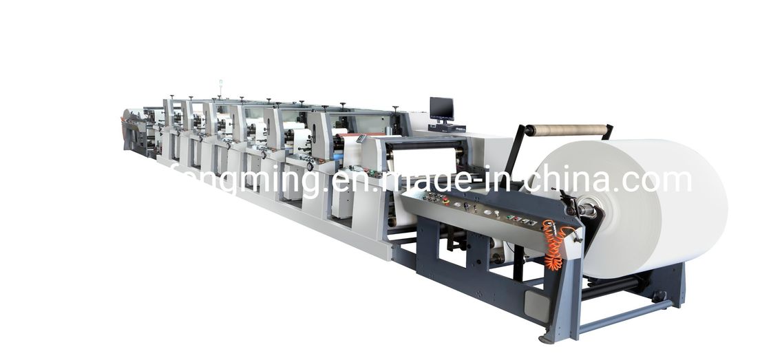 Estrutura do tipo de unidade da Fengming FM-A650-1320 Máquina de impressão Flexo Press para impressão