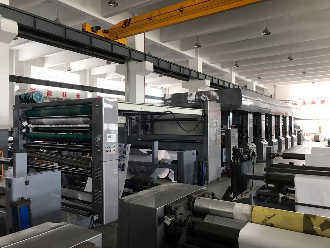 Máquina de impressão flexível de cartão de papel de gama larga com fonte de alimentação 380V 3pH 50Hz e 7 cores