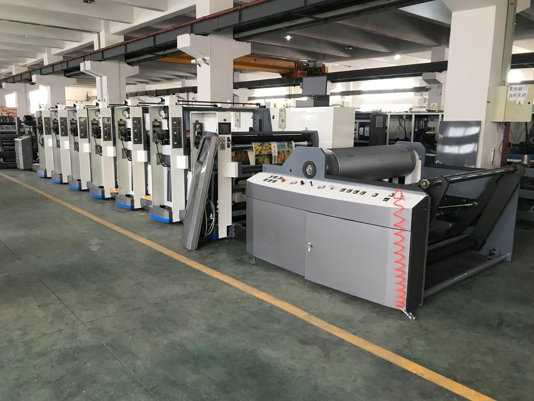 Máquina de impressão dupla de flexografia revestida em PE com diâmetro de rolos de 100 mm e secador UV IR