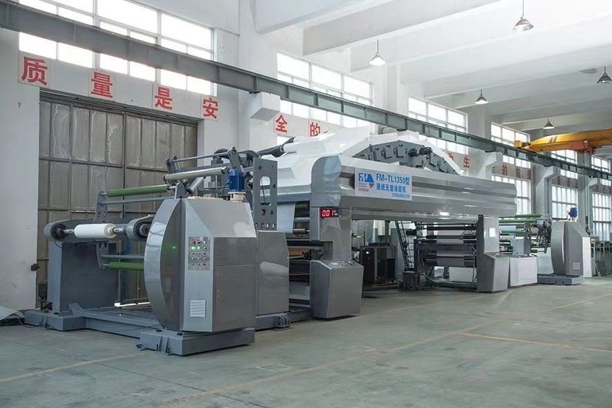 Máquina de revestimento de plástico sem água para secagem IR com ar quente para max. largura de revestimento 1350mm