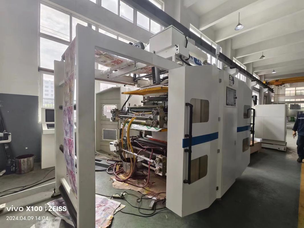 Máquina de impressão flexográfica em cascata de tipo vertical para materiais não tecidos de papel
