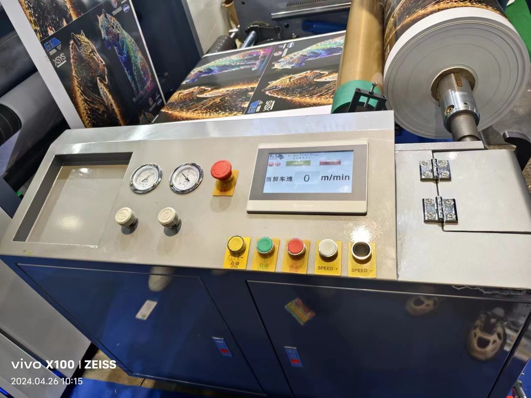 Máquina de impressão flexográfica de mangas para sacos e caixas de papel com largura máxima de 650 mm