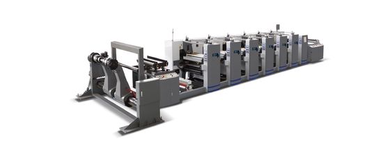 Máquina de impressão dupla de flexografia revestida em PE com diâmetro de rolos de 100 mm e secador UV IR